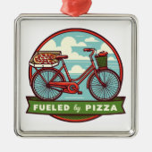 Von Pizza Bike angetrieben Ornament Aus Metall (Vorne)