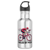 Von Pizzagyklist gespeist Edelstahlflasche (Vorderseite)