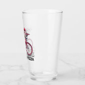 Von Pizzagyklist gespeist Glas (Links)