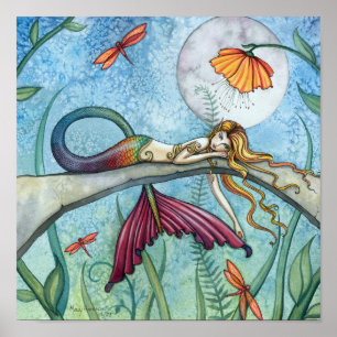 Von Pond Mermaid Mairy Art Poster