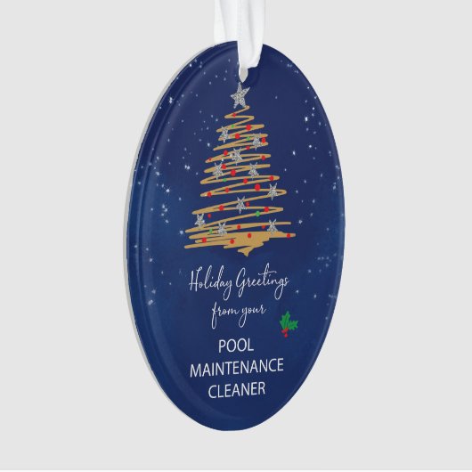 Von Pool Maintenance sauberer Weihnachtsbaum Ornament (Vorderseite)