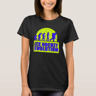 Von Primaten Zu Menschlichem Eishockey Hockey Evol T-Shirt