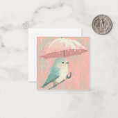 Von Puddeln zu Seiten, Vogelvorstellung Mitteilungskarte (Vorderseite/Rückseite Beispiel)