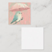 Von Puddeln zu Seiten, Vogelvorstellung Mitteilungskarte (Vorne/Hinten)