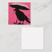 Von Puddles bis Präzision: Minimalistische Crow Mitteilungskarte (Vorne/Hinten)