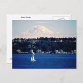 Von Puget Sound aus gesehen Mount Rainier Postkarte (Vorne/Hinten)
