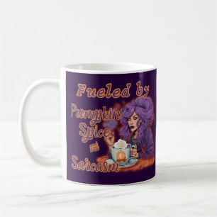 Von Pumpkinspice und Sarcasm gespeist Kaffeetasse