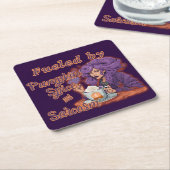 Von Pumpkinspice und Sarcasm gespeist Rechteckiger Pappuntersetzer (angewinkelt)