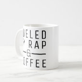Von Rap & Kaffee gespeist Cool Hip Hop Music Kaffeetasse (Vorderseite Links)