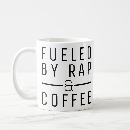 Von Rap & Kaffee gespeist Cool Hip Hop Music Kaffeetasse (Links)