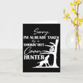 Von Raucher Hot Coon Hunter Funny Raccoon Hun eing Karte (Gelbe Blume)