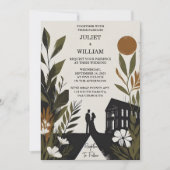 Von Retro 70er 80er Fast Bold Boho Courthouse Wedd Einladung (Vorderseite)