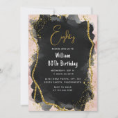 Von Retro Spaß Erwachsenen Humor Happy Chic 80. Ge Einladung (Vorderseite)