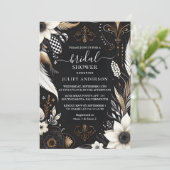 Von Retro Studio kreatives Illustriertes Brautpart Einladung (Stehend Vorderseite)