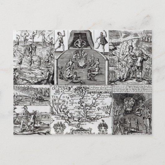 von Robert Vaughan eingegraben Postkarte (Vorderseite)