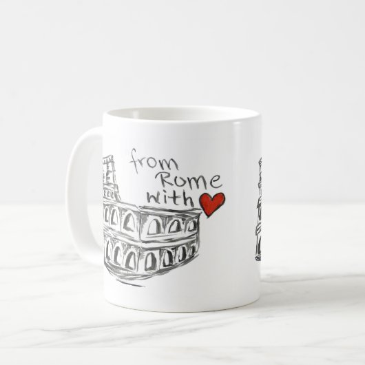 Von Rom mit Liebe Kaffeetasse (Vorderseite Links)