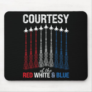Von Rot Weiß Blau USA-Flagge Kampfjets 4. Juli Mousepad