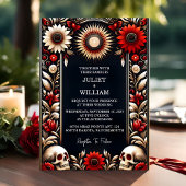 Von Ruby Thick Claret White Heart Red Black Weddin Einladung