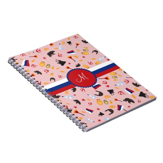 Von Russland mit Liebes-Russe-Monogramm Notizblock (Rechte Seite)