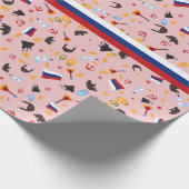 Von Russland mit Liebes-Russeflagge Geschenkpapier (Ecke)