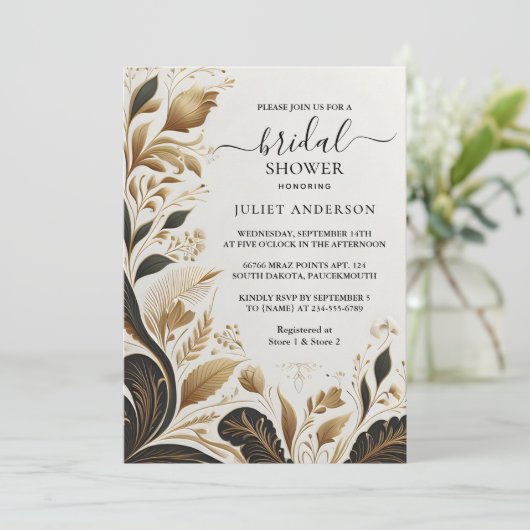 Von Rustic Fiesta Rustic Bold Spanisches Brautpart Einladung (Stehend Vorderseite)