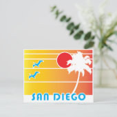 Von San Diego Kalifornien - Vintager Stil Postkarte (Stehend Vorderseite)