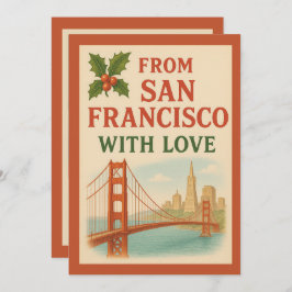 Von San Francisco aus mit Liebe Custom Christmas Karte