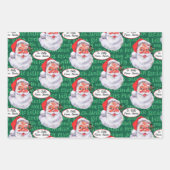 Von Santa Add Child's Name 3 Persönliche Weihnacht Geschenkpapier Set (Vorderseite 2)