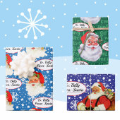 Von Santa Add Child's Name 3 Persönliche Weihnacht Geschenkpapier Set