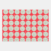 von Santa-Aufklebern Nordpol Geschenkpapier Set (Vorderseite 3)