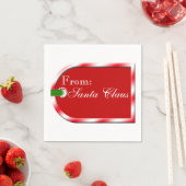 Von Santa Claus Geschenktafeldesign Serviette (Beispiel)