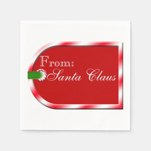 Von Santa Claus Geschenktafeldesign Serviette (Vorderseite)