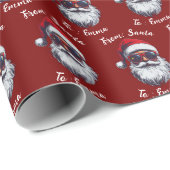 Von Santa Claus Geschenkverpackung, benutzerdefini Geschenkpapier (Rolleneckpunkt)