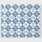 Von Santa Claus personalisieren Name Weihnachtssch Geschenkpapier (Flach)