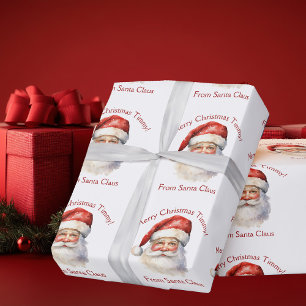 Von Santa Claus Personalisierte Kinder Weihnachten Geschenkpapier