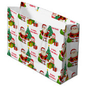 Von Santa Claus personalize Name Elf Große Geschenktüte (Vorderseite Schrägansicht)