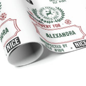 Von Santa Delivery für (Individuelle Name) Weihnac Geschenkpapier (Rolleneckpunkt)