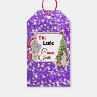 Von Santa Gift Tags Geschenkanhänger