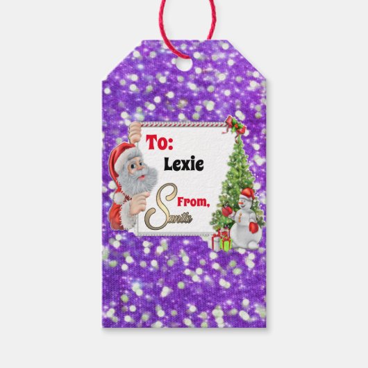 Von Santa Gift Tags Geschenkanhänger (Vorderseite)
