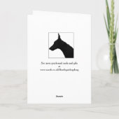 Von Santa - Greyhound Weihnachtskarte (a513) Feiertagskarte (Rückseite)