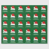 Von Santa Grüne Weihnachtsgeschenk Geschenkpapier (Flach)
