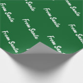Von Santa Grünes Geschenkpapier (Ecke)