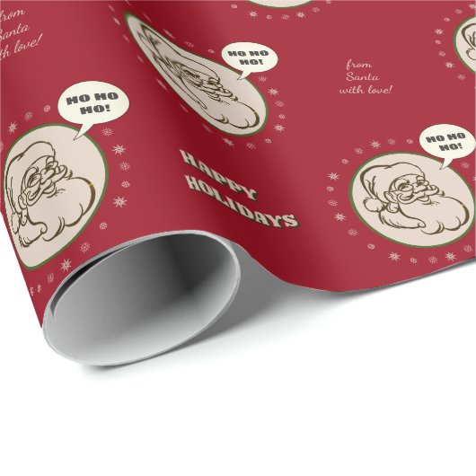 Von Santa mit Liebe (anpassbar) 🎅 Geschenkpapier (Rolleneckpunkt)