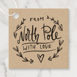 Von Santa mit Liebe North Pole Geschenk Geschenkanhänger