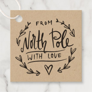 Von Santa mit Liebe North Pole Geschenk Geschenkanhänger