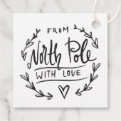 Von Santa mit Liebe North Pole Geschenk Geschenkanhänger (Rückseite)