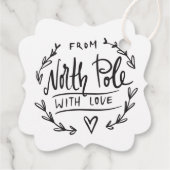 Von Santa mit Liebe North Pole Geschenk Geschenkanhänger (Rückseite)