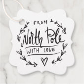 Von Santa mit Liebe North Pole Geschenk Geschenkanhänger (Vorderseite)