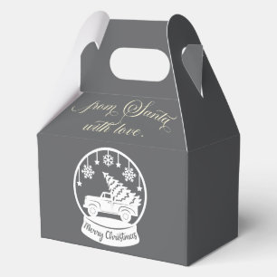 Von Santa mit Liebe Schneekugel Weihnachtswagen Geschenkschachtel