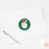Von Santa Niedlich Custom Green Kids Weihnachtsges Runder Aufkleber (Umschlag)